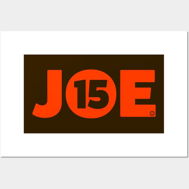 Cleveland Browns QB Joe 15 Orange Wall Art by Goin Ape Studios